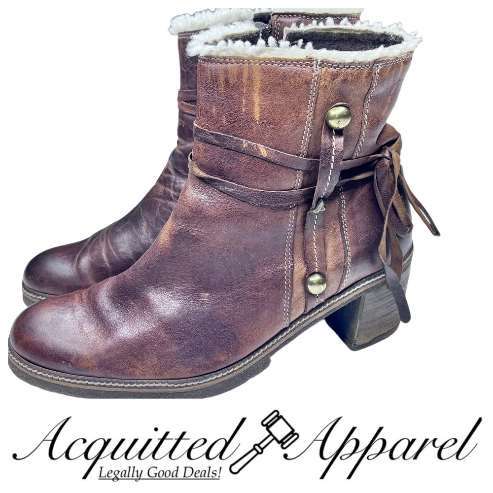 I Love Italian Shoes Lined Leather Ankle Boots Booties